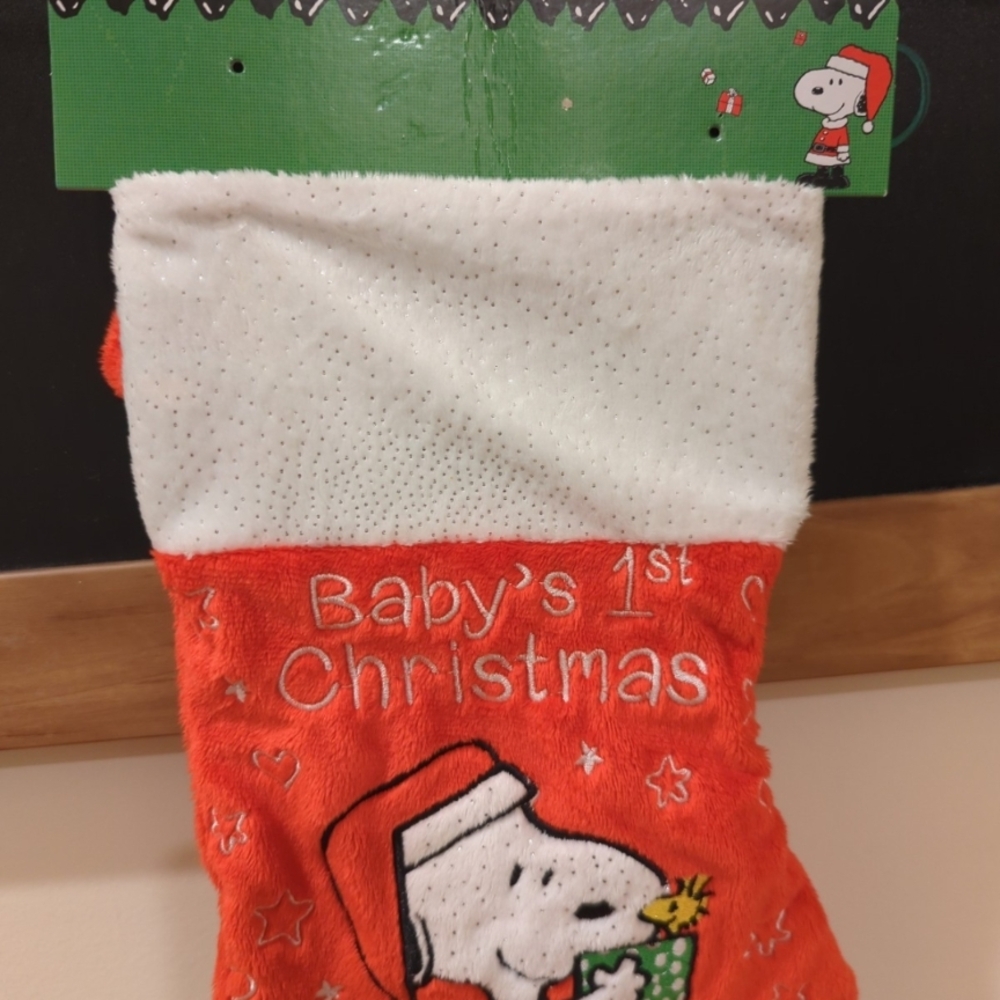 Baby's 1st Christmas Snoopy Stocking
